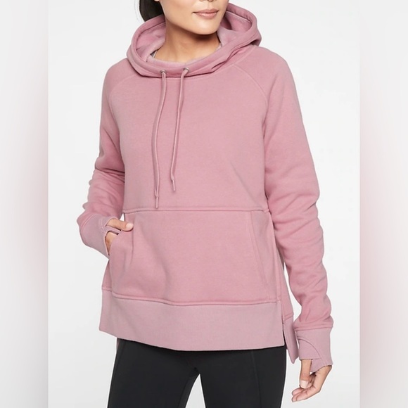 ATHLETA COZY KARMA LONGER HOODIE Sugarplum Mauve Size L - Picture 1 of 12